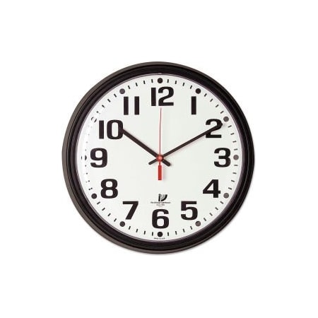 Chicago Lighthouse Chicago Lighthouse Bold Quartz Contract Clock, 13-3/4", Black 67700000